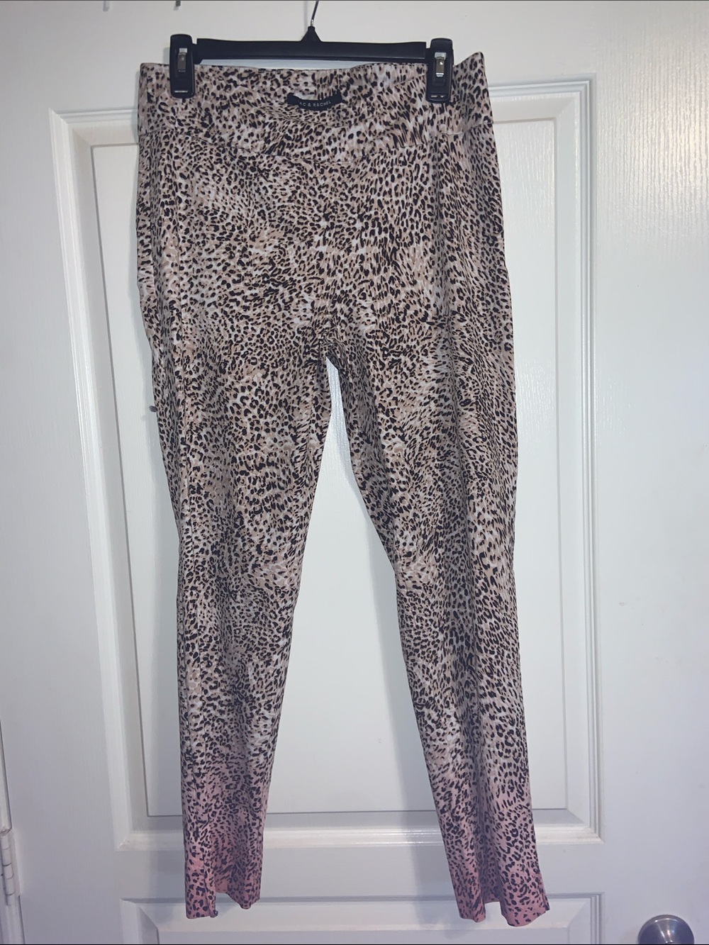 Zac & Rachel Leopard Print Skinny Jeans - Neutral/Tan